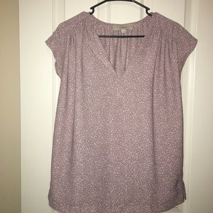 LOFT soft pink/mauve, speckled dress shirt